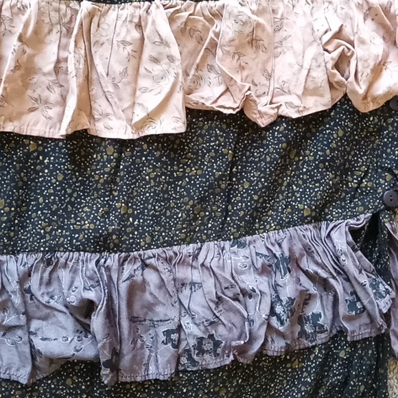 Vintage Boho 2Pc Par Excellence of Houston TX Tiered Maxi Skirt and Top - Picture 9 of 13